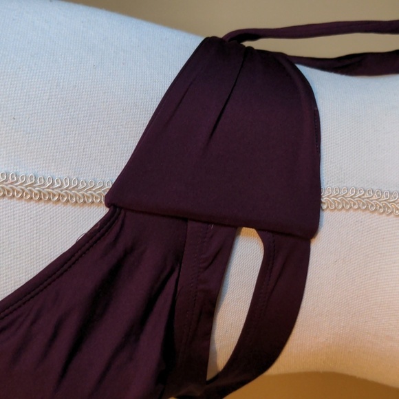 KONA SOL Faux Wrap Halter Bikini with Poppin Cherry String Bikini Bottom Size L - Picture 7 of 13